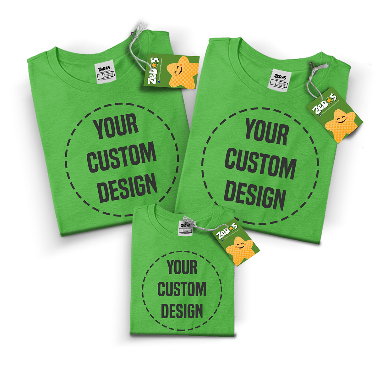 Set of 3 Apple Green