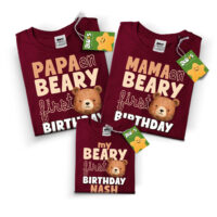 ZFS-BEAR-01 Set of 3 Maroon