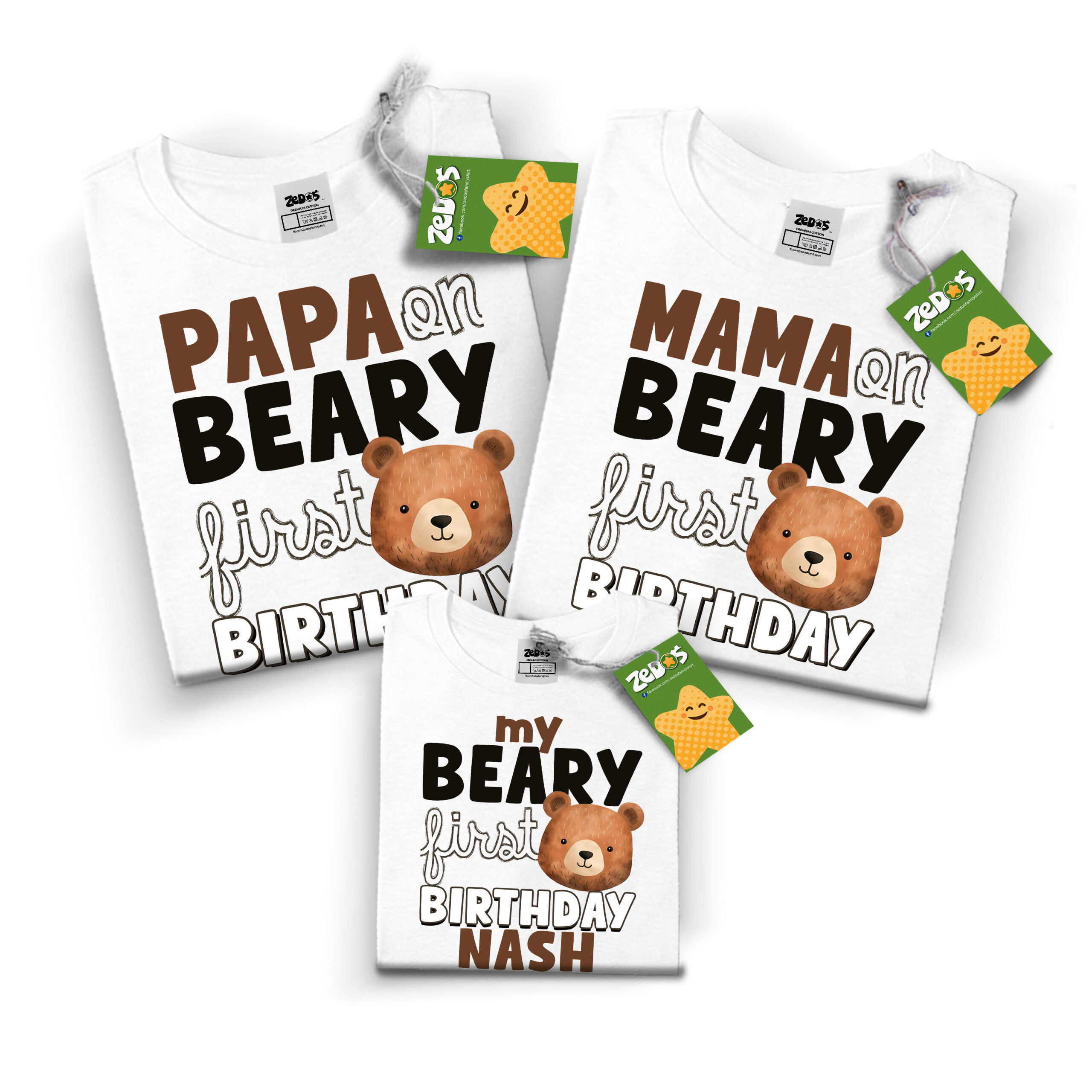 ZFS-BEAR-01 Set of 3 White