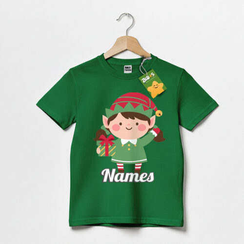 Elf Girl Kid Personalized Christmas Shirt